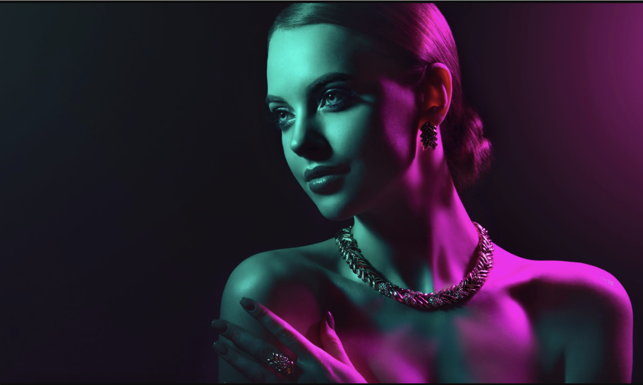 Attractive Woman with a strong jaw line